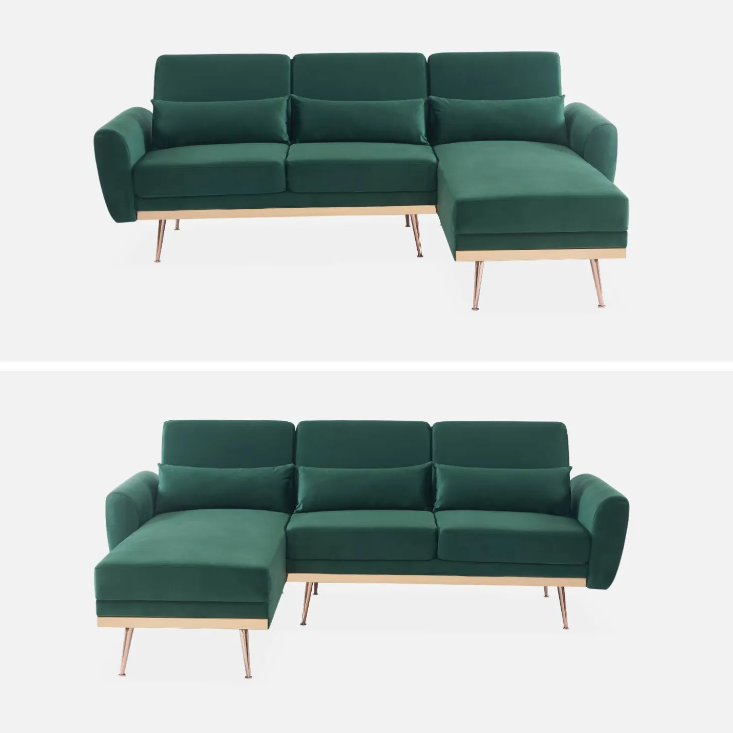 3-Sitzer Schlafsofa mit Recamiere