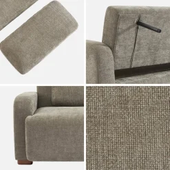 3-Sitzer Schlafsofa mit Stoffbezug