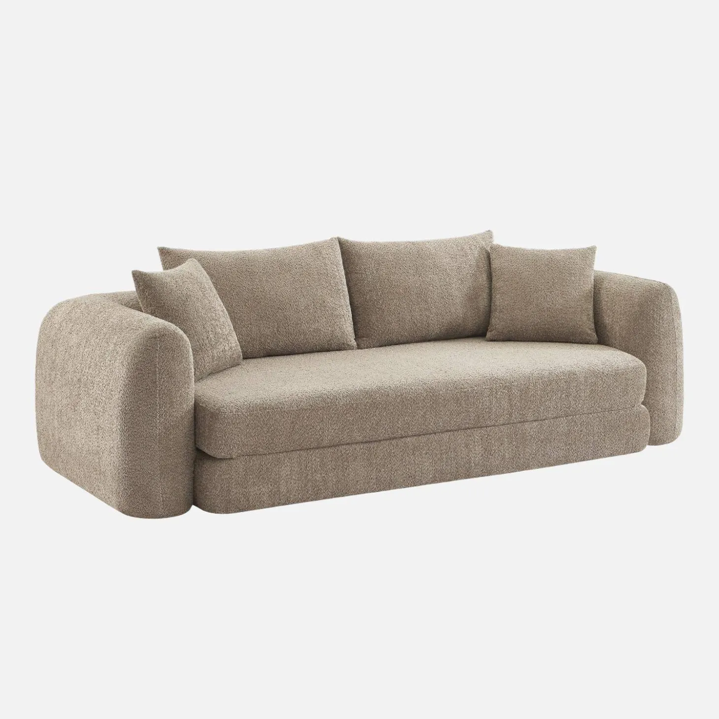 3-Sitzer-Schlafsofa mit strukturiertem Bouclé-Bezug