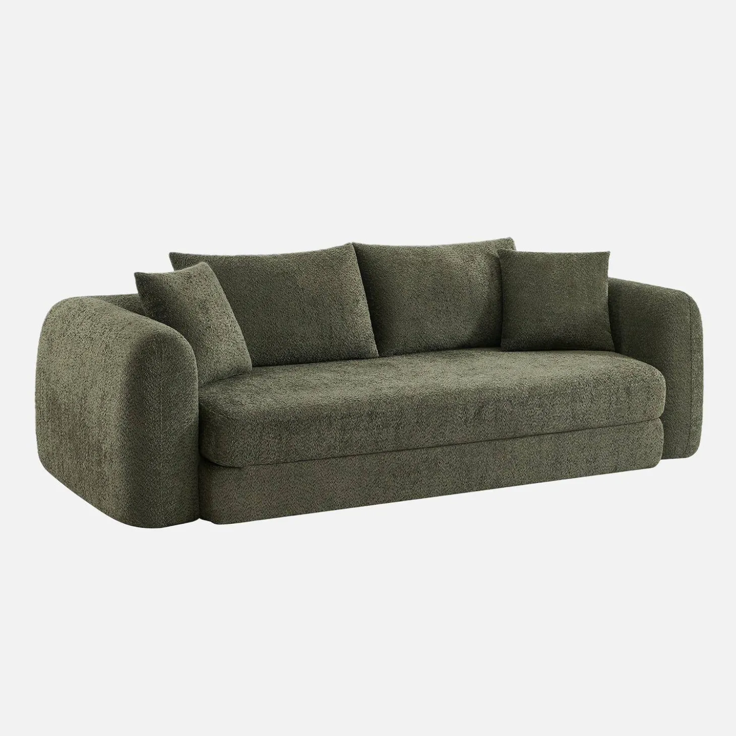 3-Sitzer-Schlafsofa mit strukturiertem Bouclé-Bezug