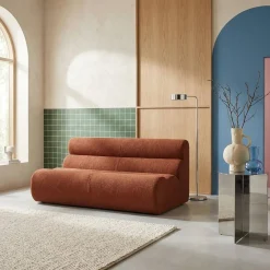 2-Sitzer Sessel mit strukturiertem Bouclé-Bezug