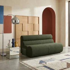 2-Sitzer Sessel mit strukturiertem Bouclé-Bezug