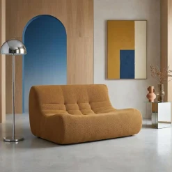 2-Sitzer Sessel mit strukturiertem Bouclé-Bezug