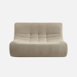 2-Sitzer Sessel mit strukturiertem Bouclé-Bezug