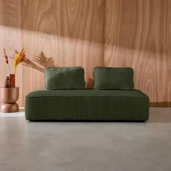 2-Sitzer Sofa mit Bouclé-Bezug für ein modulares Sofa