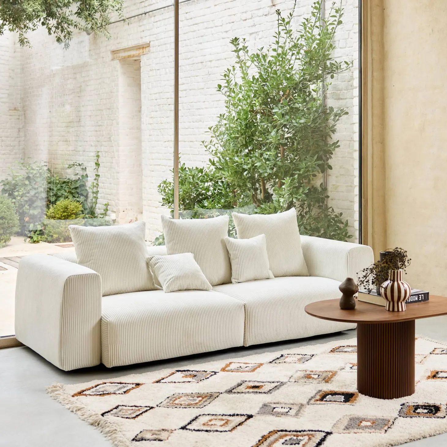 3-Sitzer-Sofa mit Breitcord-Bezug