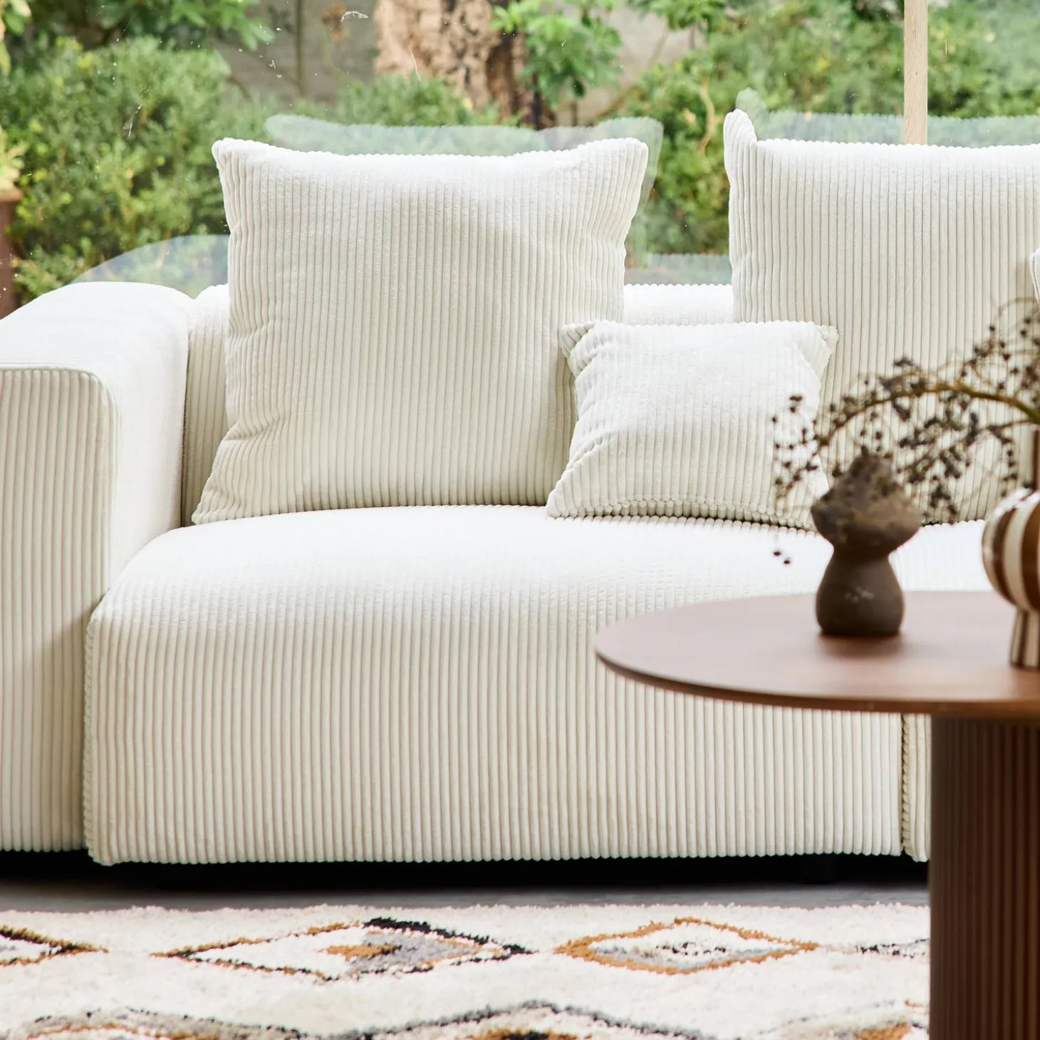 3-Sitzer-Sofa mit Breitcord-Bezug