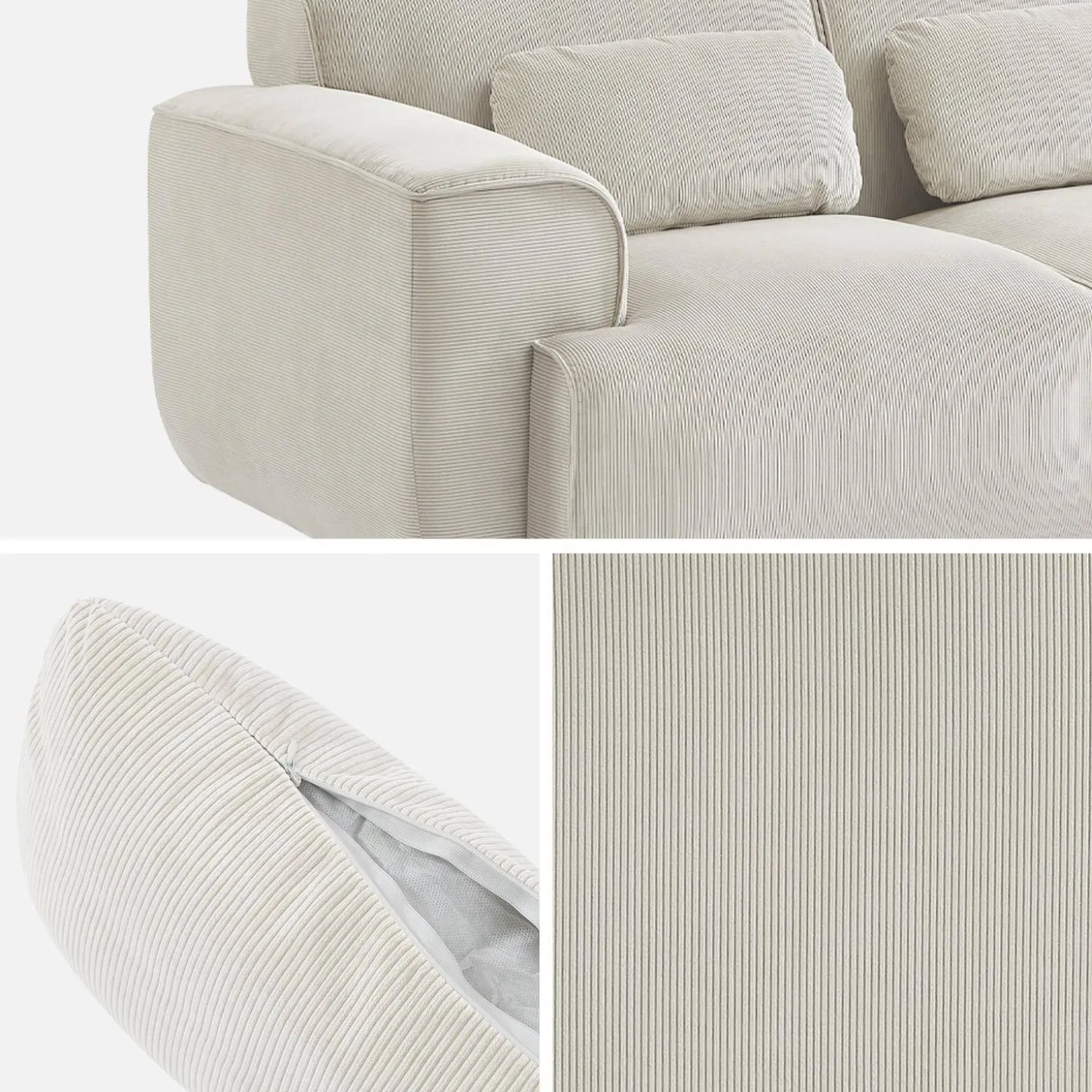 3-Sitzer-Sofa mit Cordbezug