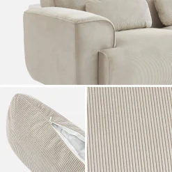 2-Sitzer-Sofa mit Cordbezug
