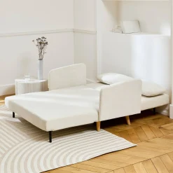 2-Sitzer-Sofa mit Cordbezug und Holzfüßen