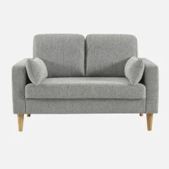 2-Sitzer Sofa mit Heveaholz und Chenille-Bezug