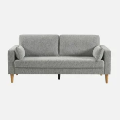 3-Sitzer Sofa mit Heveaholz und Chenille-Bezug