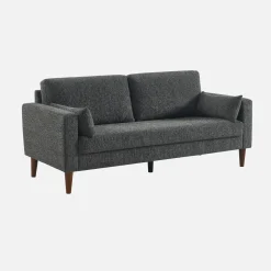 3-Sitzer Sofa mit Heveaholz und Chenille-Bezug