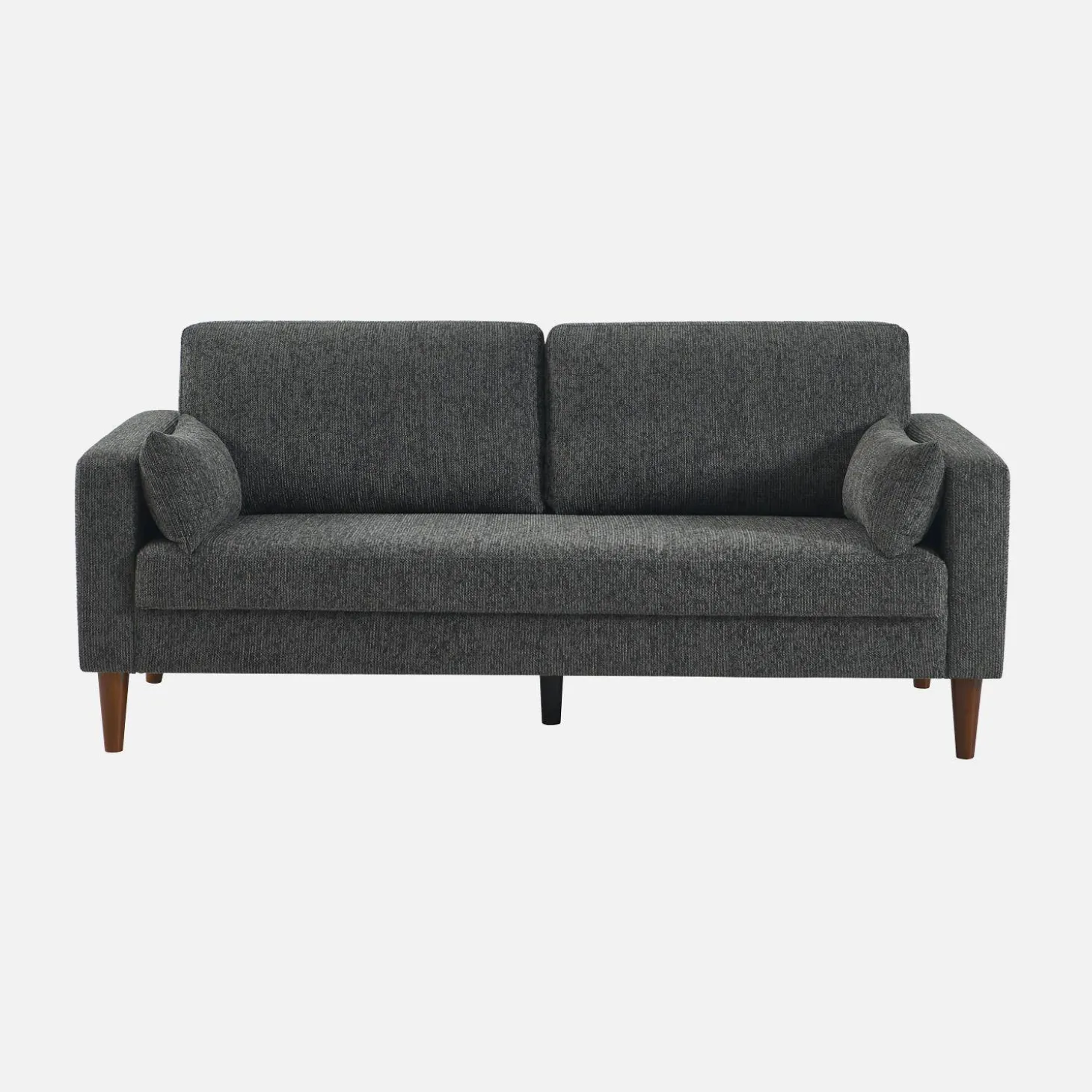 3-Sitzer Sofa mit Heveaholz und Chenille-Bezug