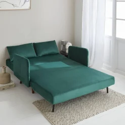2-Sitzer-Sofa mit Samtbezug