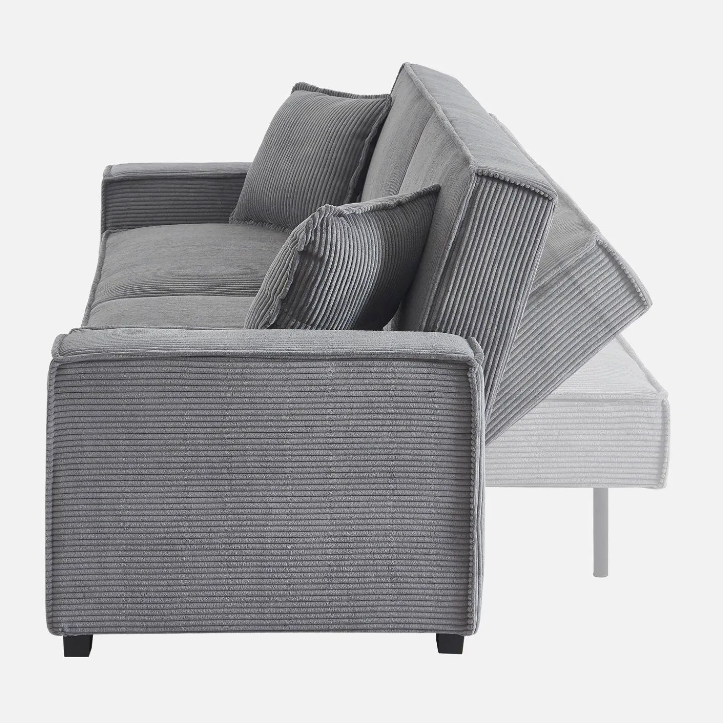 3-Sitzer-Sofa mit Schlaffunktion und Cordbezug