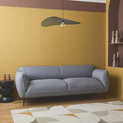 3-Sitzer-Sofa mit Stoffbezug und Metallfüßen