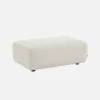 Sitzhocker, Fußhocker mit Bouclébezug für 3-Sitzer-Sofa Wallas