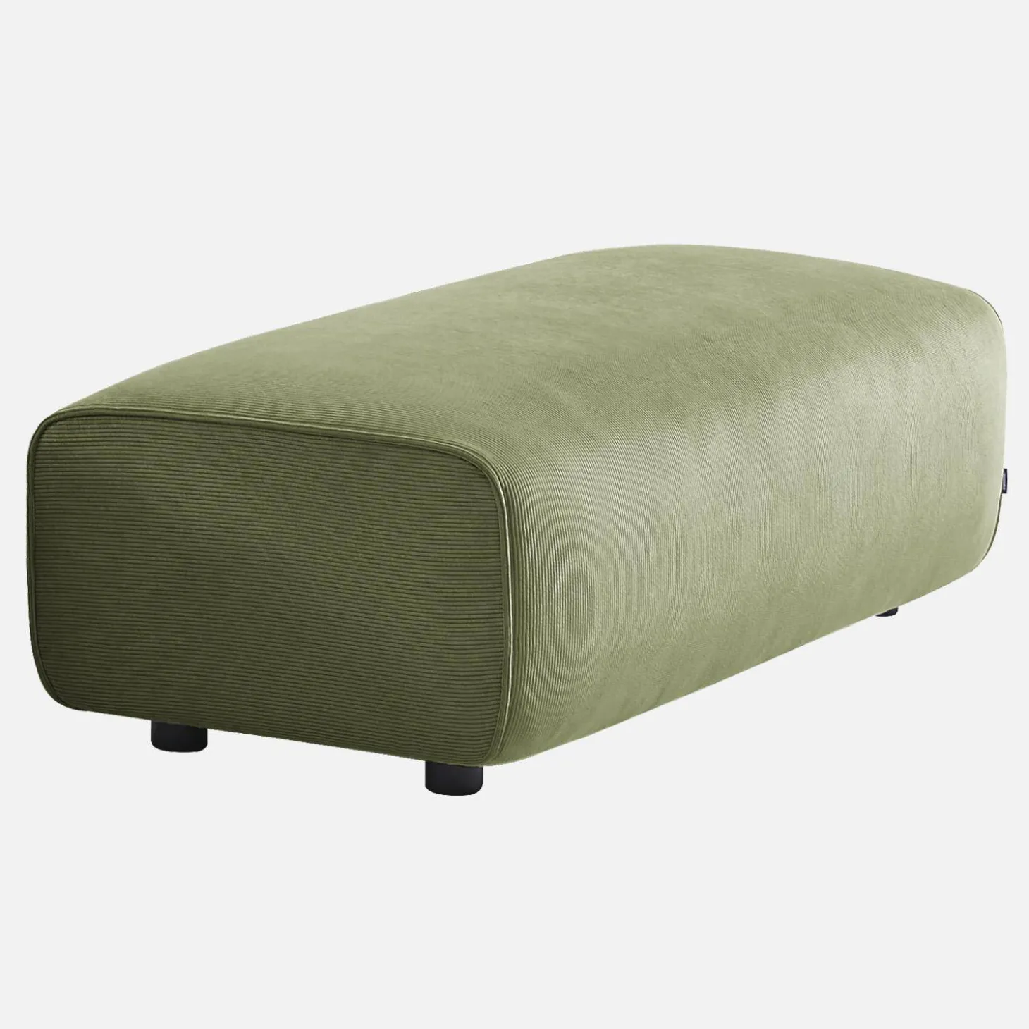 Sitzhocker, Fußhocker mit Cordbezug für 2-Sitzer Ecksofa Wallas