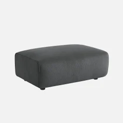 Sitzhocker, Fußhocker mit Cordbezug für 3-Sitzer-Sofa Wallas