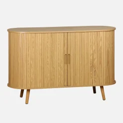 Skandinavisches Sideboard mit 2 Schiebetüren, 120 cm