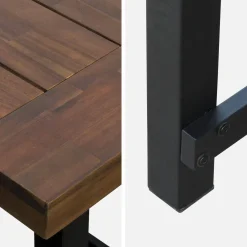 Tisch für Indoor/Outdoor aus Holz und Metall, 190 cm, 6-8 Plätze