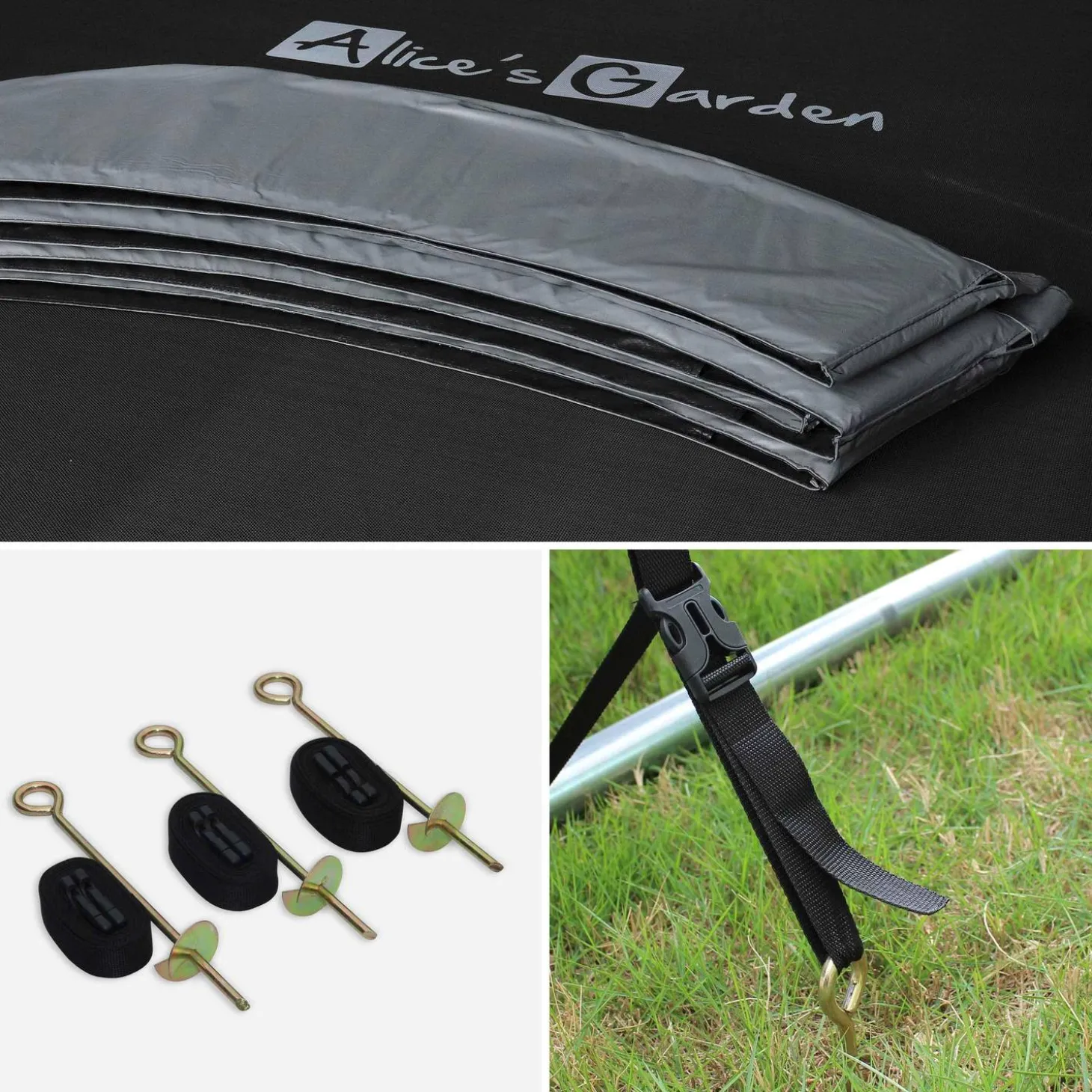 Trampolin 250cm internes Sicherheitsnetz und Komplettkit