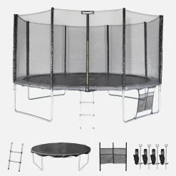 Trampolin Ø430cm mit Sicherheitsnetz und Zubehör