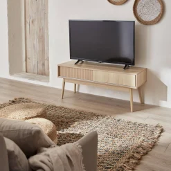 TV-Möbel mit Holzdekor, 2 Schiebetüren