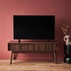 TV-Möbel mit Holzdekor, 2 Schiebetüren