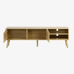 TV-Möbel mit Nussbaumdekor, 2 Türen, 160 cm
