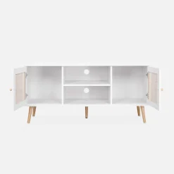 TV-Möbel mit Rattangeflecht 120 x 39 x 56,5 cm