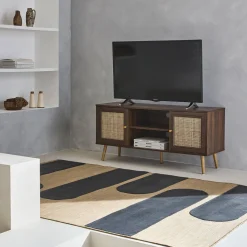 TV-Möbel mit Rattangeflecht 120 x 39 x 56,5 cm
