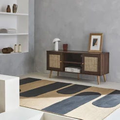 TV-Möbel mit Rattangeflecht 120 x 39 x 56,5 cm