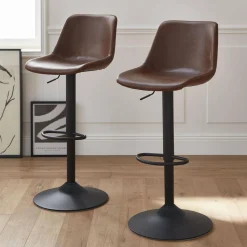 Verstellbare Barhocker, Kunstleder