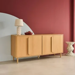 Vintage-Sideboard im Holzlook mit 4 Türen, 160 cm