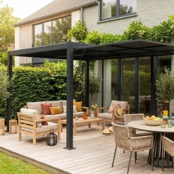 Vordach 3m für Pergola Palace Aluminium und Textilene