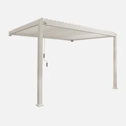 Wand Pergola mit Lamellendach 3x4m Triomphe