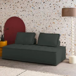 Zweisitzige Sessel für Modulsofa gepolsterter Stoff