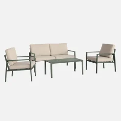 Aluminium-Gartenmöbelset für 4 Personen