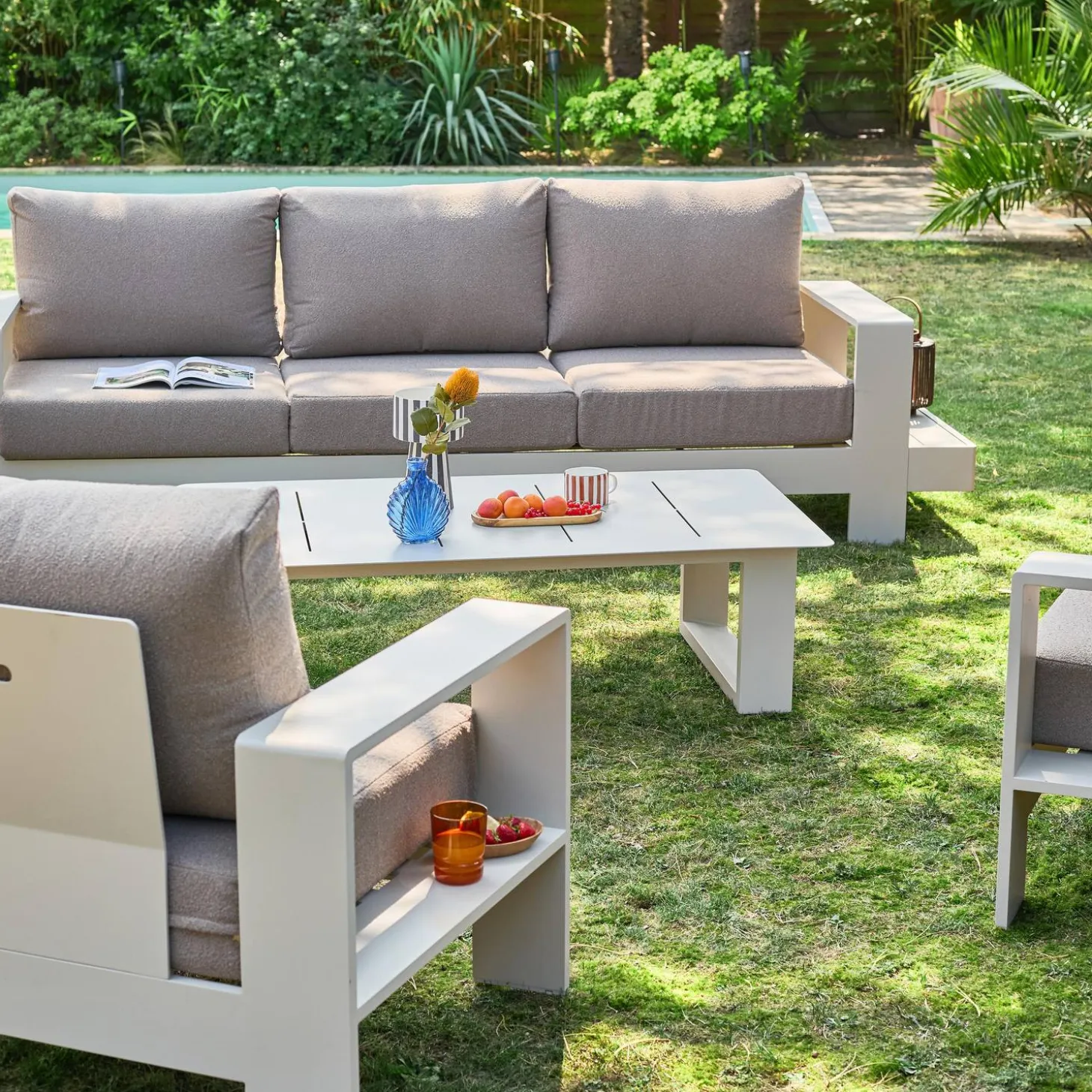 Aluminium-Gartenmöbelset für 5 Personen