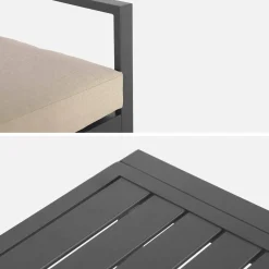 Aluminium-Gartenmöbelset für 4 Personen