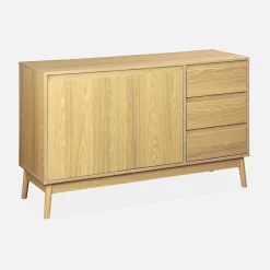 Anrichte mit Holzeffekt 2 Türen 120 cm