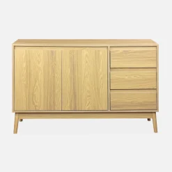 Anrichte mit Holzeffekt 2 Türen 120 cm