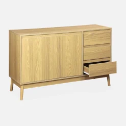 Anrichte mit Holzeffekt 2 Türen 120 cm