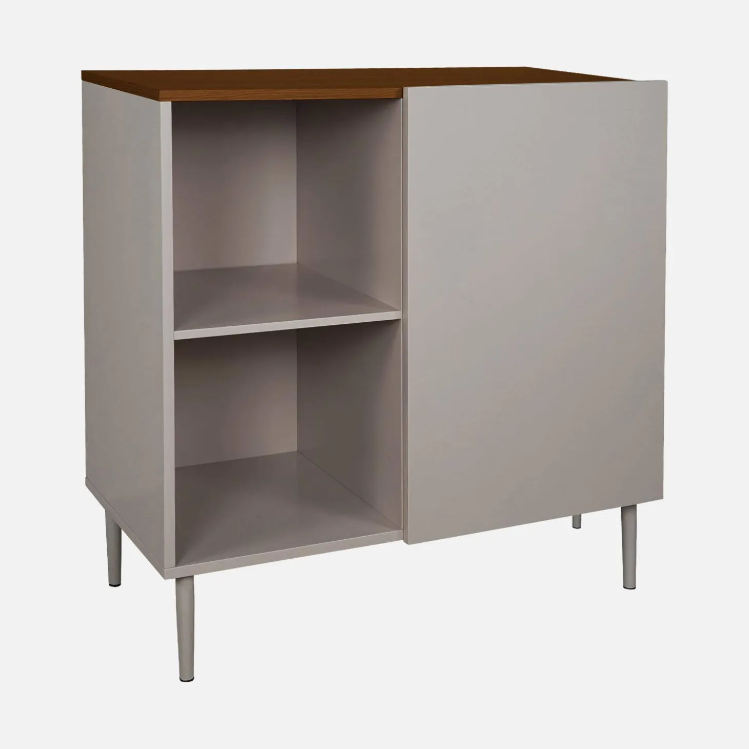 Anrichte, Sideboard aus Metall mit Holzdekor, 1 Tür B 80 cm