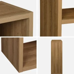 Asymmetrisches Bücherregal 3 Ebenen 6 Stauräume