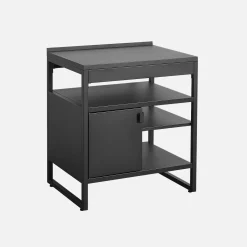 Außenküche aus Stahl 1 Tür 3 Regale B 80 cm