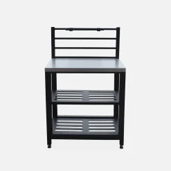 Außenküche 7 Elemente aus Stahl + Gasgrill 4 Brenner
