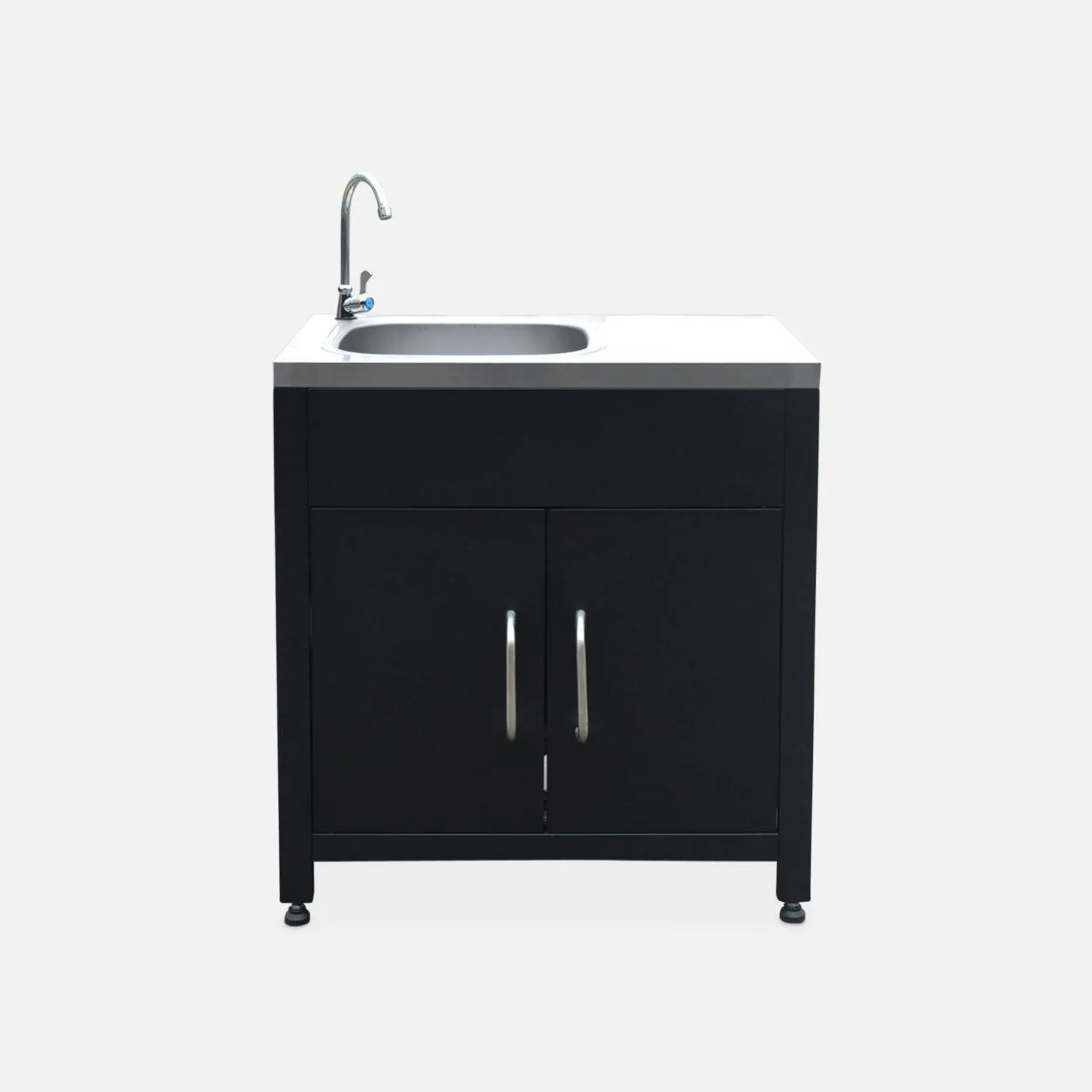 Außenküche 5 Elemente aus Stahl + Gasgrill 4 Brennern